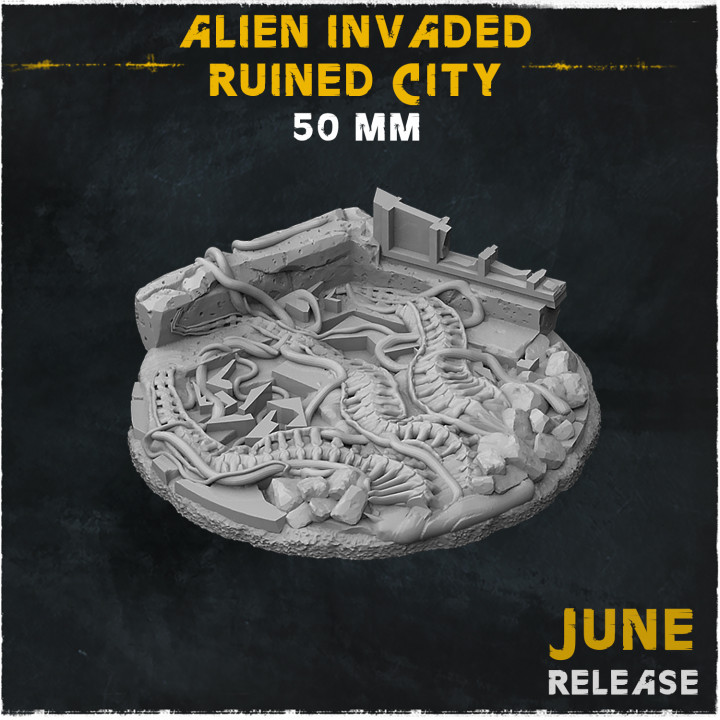 Alien Invaded Ruined City - Base & Toppers (Small set)