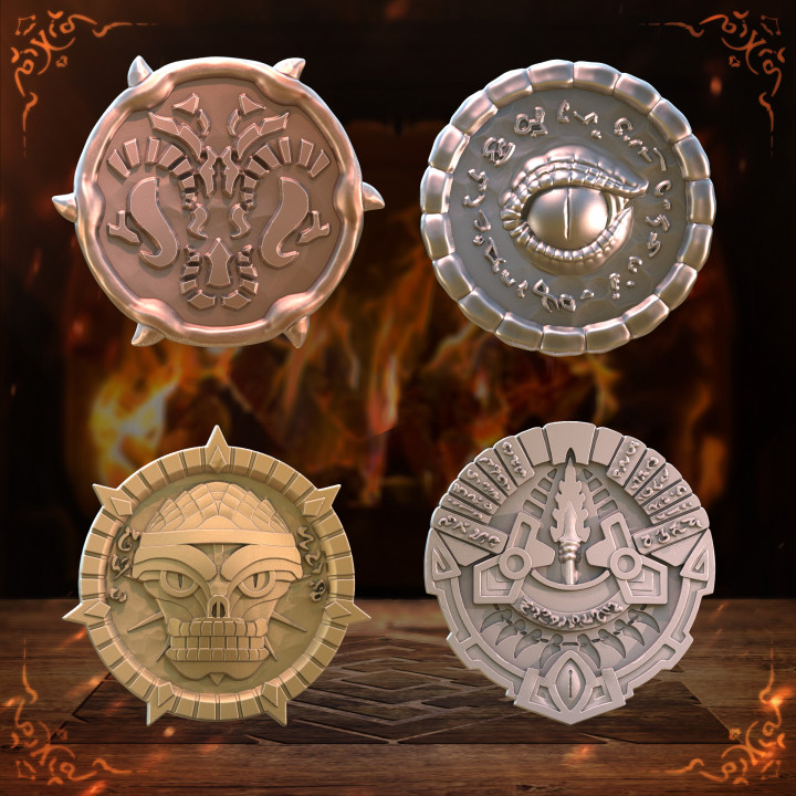Lizardfolk coin set