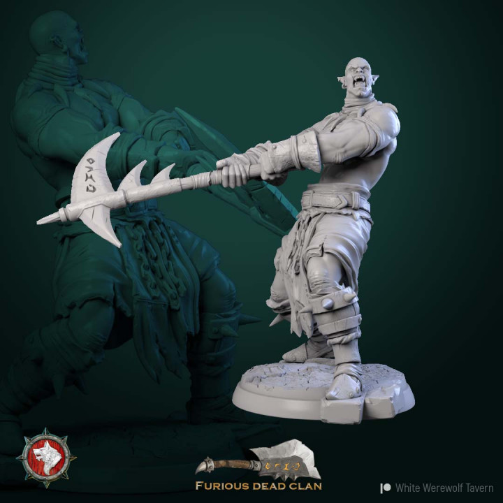 Orc warrior 6 32mm pre-supported
