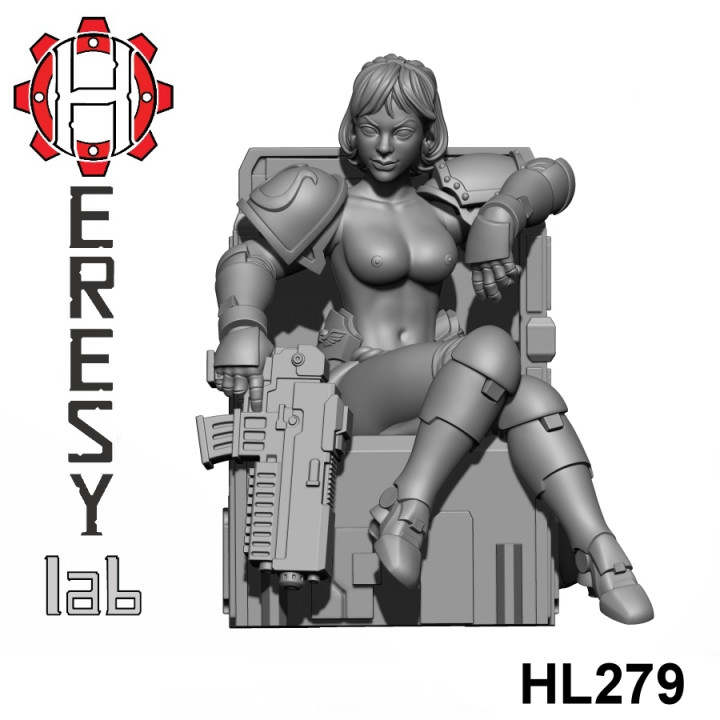 HL279 - Heresylab - SciFi Female PinUp Marine Maiden Topless