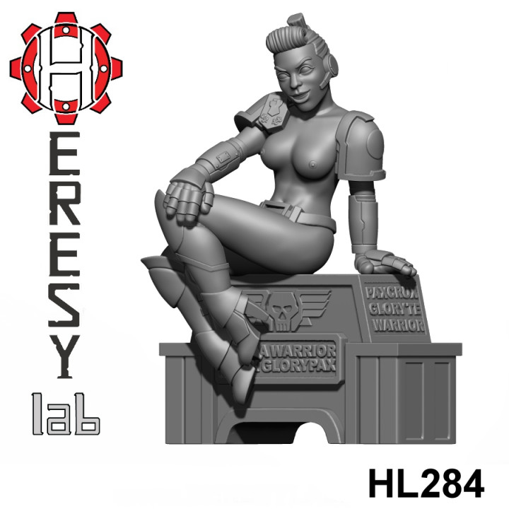 HL284 - Heresylab - SciFi Female PinUp Templar Topless