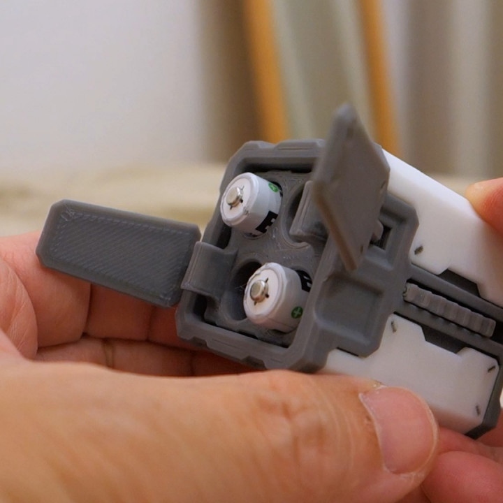 Missile Pod-style Battery Holder AA/AAA /2Hatch Type