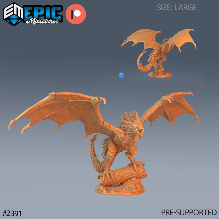 Cockatrice Classic Intimidating / Huge Chicken Lizard Hybrid / Magical Bird Bat Beast