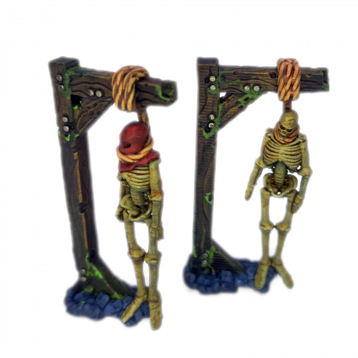 Hanging People and Skeletons Fantasy Resin Miniatures Collection image