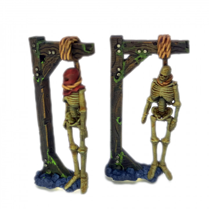 Hanging People and Skeletons Fantasy Resin Miniatures Collection image