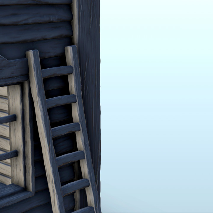 Old house with flag and wooden stairs (22) - Six Gun Sound Desperado Old Chronicles Gunfight Gutshot Blackwater Gulch