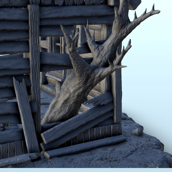 Abandoned house with tree trunk (1) - Six Gun Sound Desperado Old Chronicles Gunfight Gutshot Blackwater Gulch image