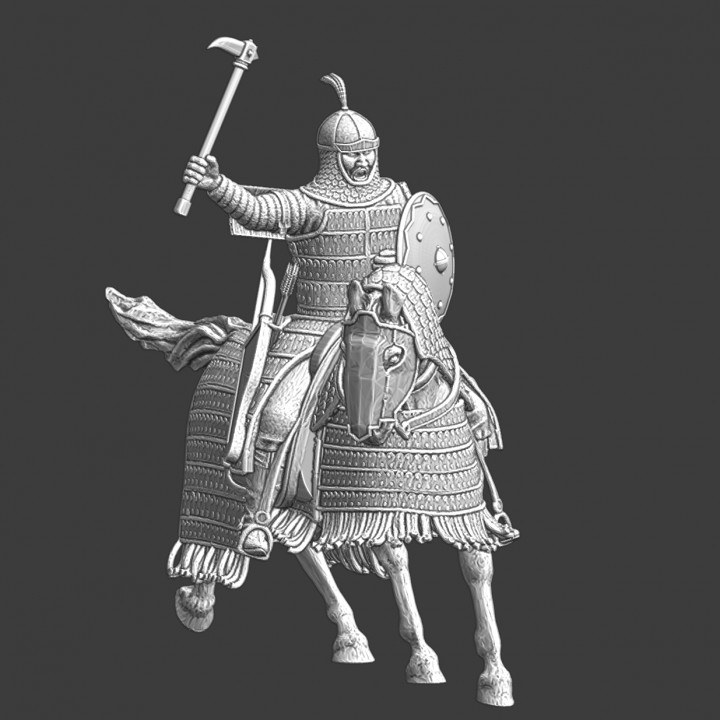 Mounted medieval Mongol General image