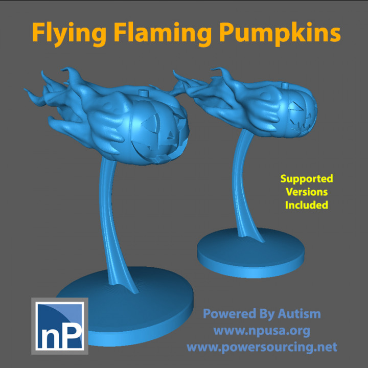 Flying Flaming Pumpkins