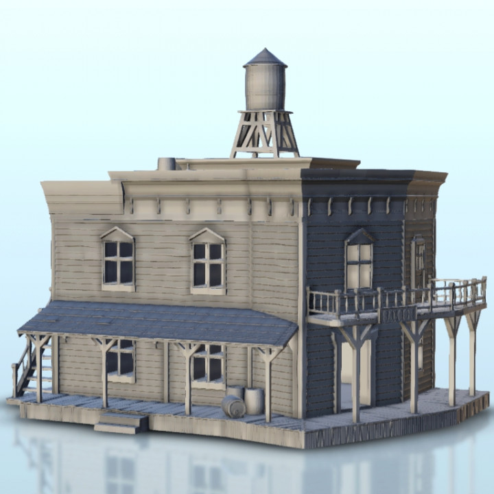 Wild West big house with water tower - Six Gun Sound Desperado Old Chronicles Gunfight Gutshot Blackwater Gulch image