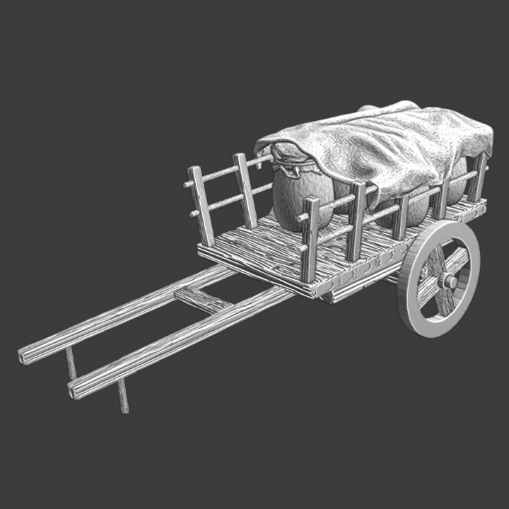 Medieval small wagon with cover image