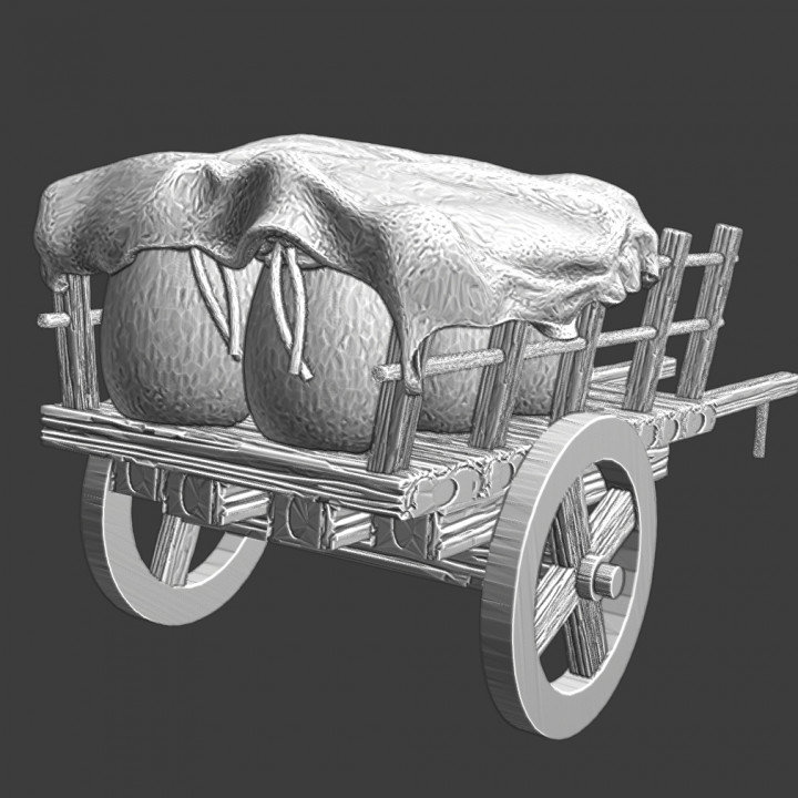 Medieval small wagon with cover image