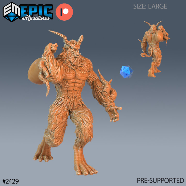 Big Foot Yeti Set / Frost Giant / Bigfoot / Sasquatch / Snowy Beast / Arctic Encounter