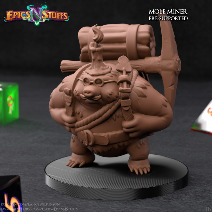 Mole Miner 1B Miniature - Pre-Supported