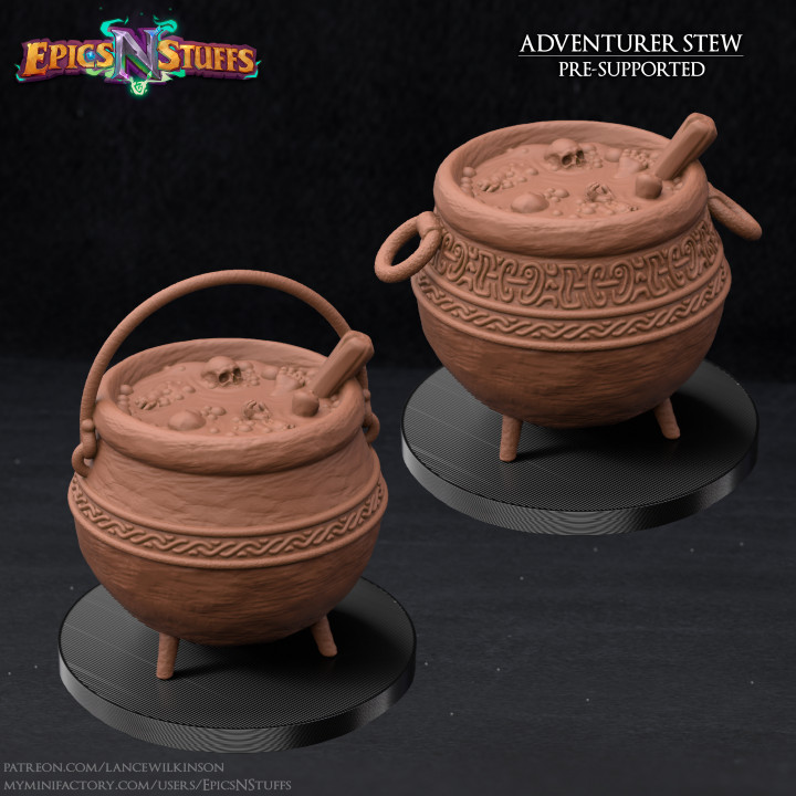 Adventurer Stew Miniatures - Pre-Supported image