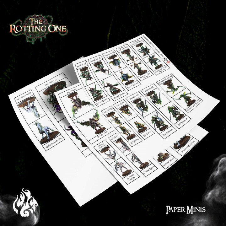 “The Rotting one” : Monster Templates, Paper miniatures & Battle Map image