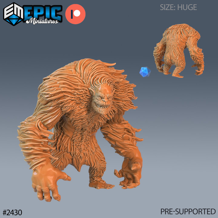 Yeti Abomination Set / Big Foot / Frost Giant / Bigfoot / Sasquatch / Snowy Beast / Arctic Encounter image