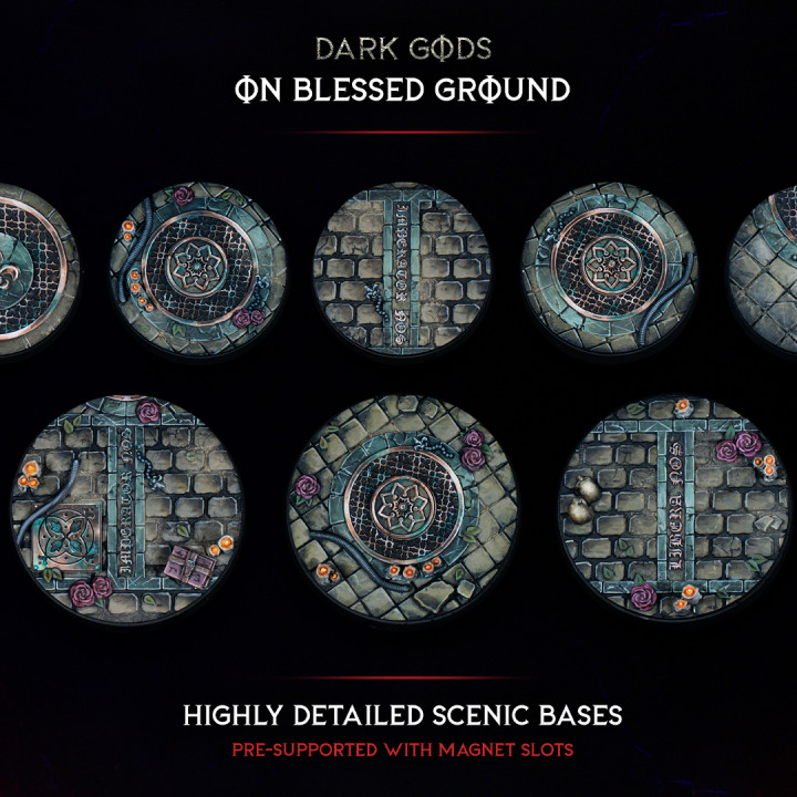 Dark Gods - On Blessed Ground Ruined Chapel Bases - Round AND Oval image