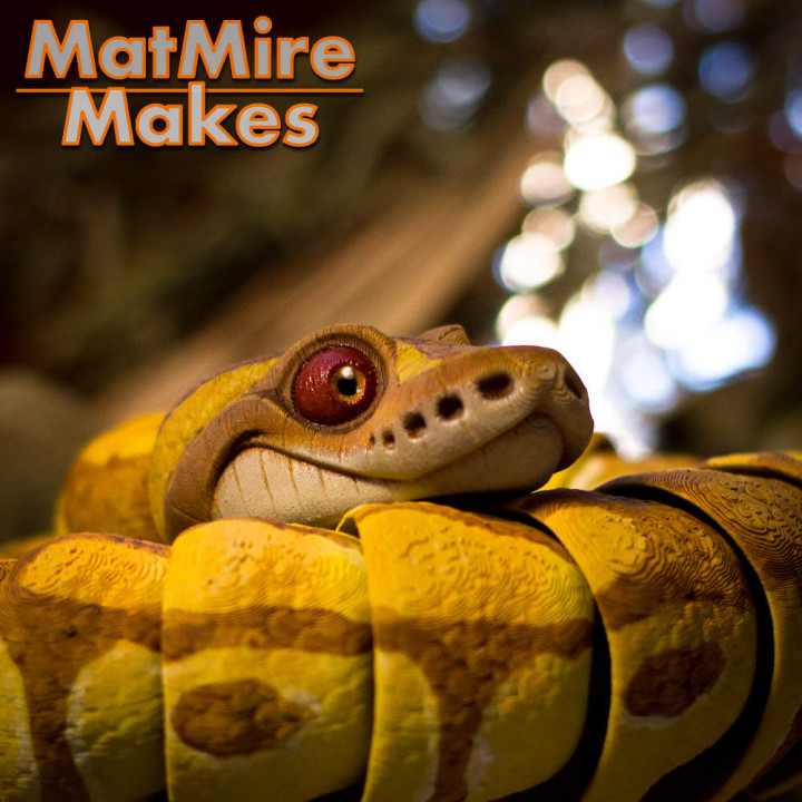 3D Printable Ball Python Snake Articulated Toy, Print-In-Place Body ...