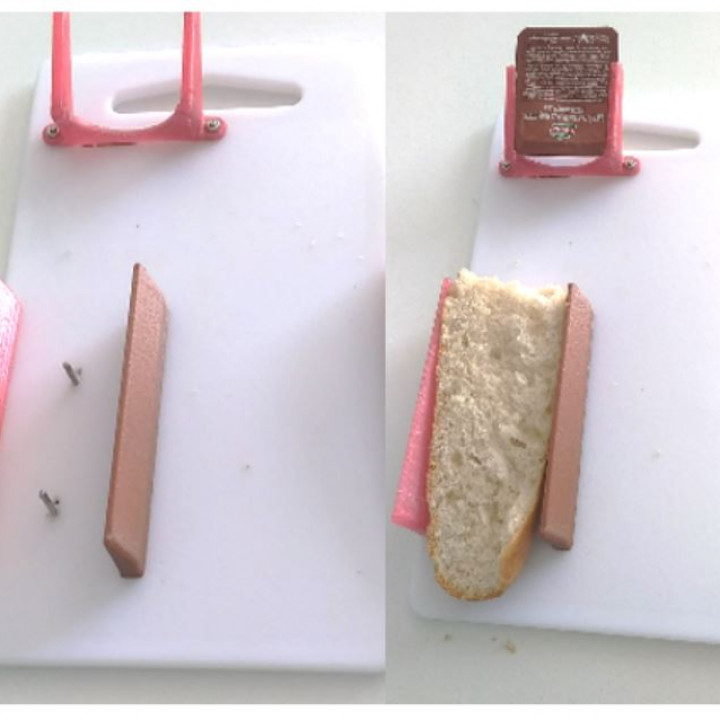 Bloque pain et support à confiture/pâte à tartiner / Bread block and jam/spread holder