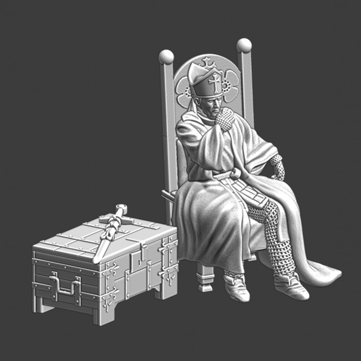 Medieval warrior bishop - sitting