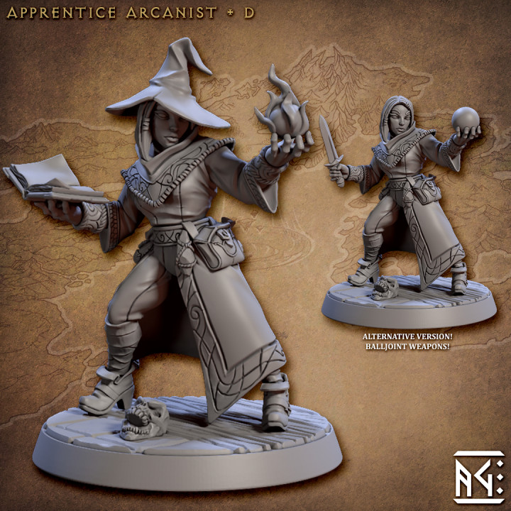 3D Printable Apprentice Arcanist - D (Arcanist's Guild) By Artisan Guild