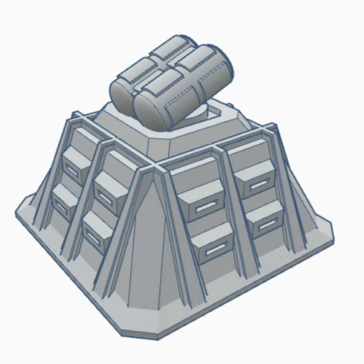 3D Printable LRM10 Emplacement Mil029 by Wargame Forge