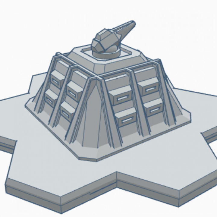 Gun Turret Emplacement hex based MilHB032