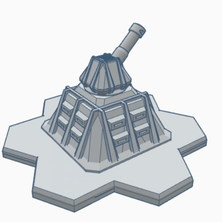 Long Tom Artillery Emplacement hex based MilHB037