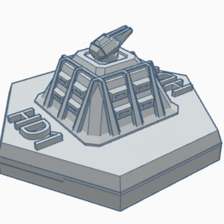 Dual Gun Turret Emplacement Hex Map Scale HMSMil033 image