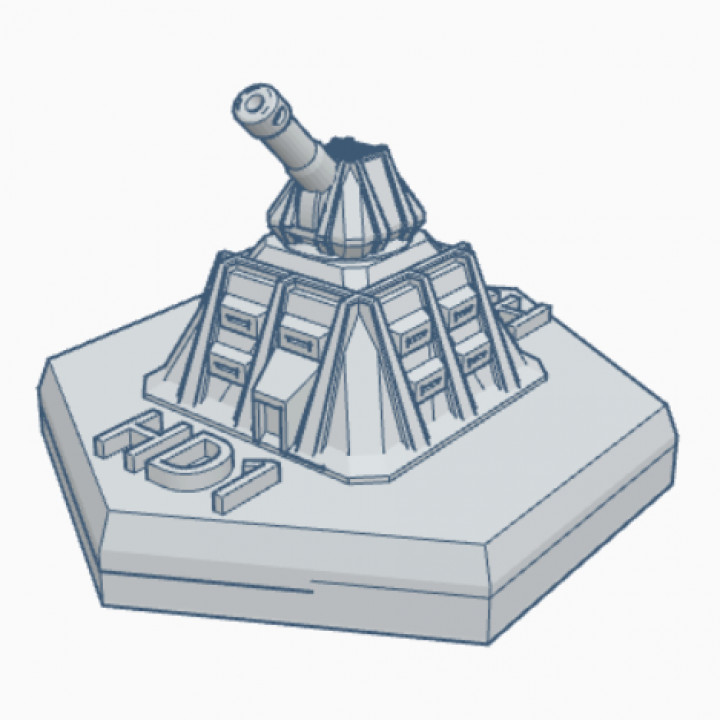 Long Tom Artillery Emplacement Hex Map Scale HMSMil037