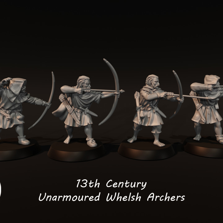 13th Century Unarmoured Whelsh Archers image