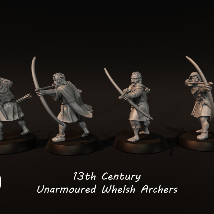 13th Century Unarmoured Whelsh Archers