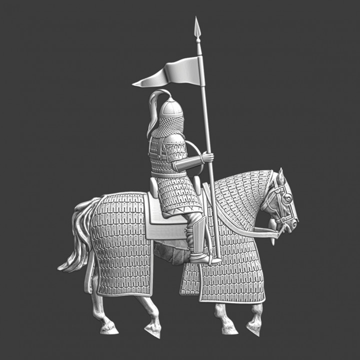 Medieval heavy Byzantine cavalryman image