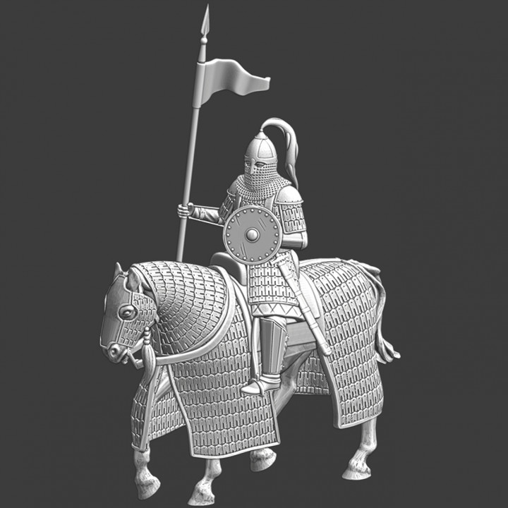 Medieval heavy Byzantine cavalryman image