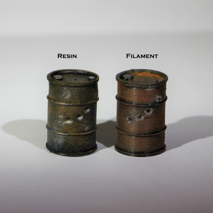 Oil drums and Ammo boxes image