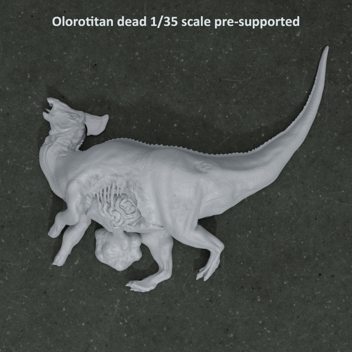 Olorotitan dead 1-35 scale pre-supported dinosaur image