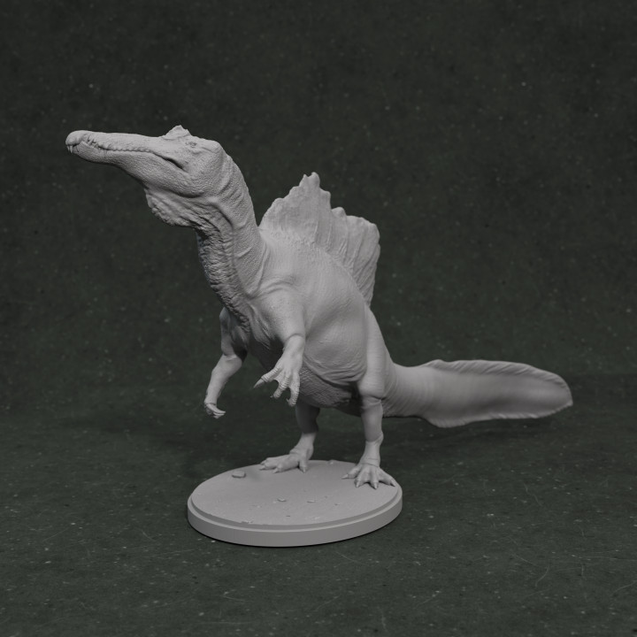 Spinosaurus standing in water 1-35 scale pre-supported dinosaur