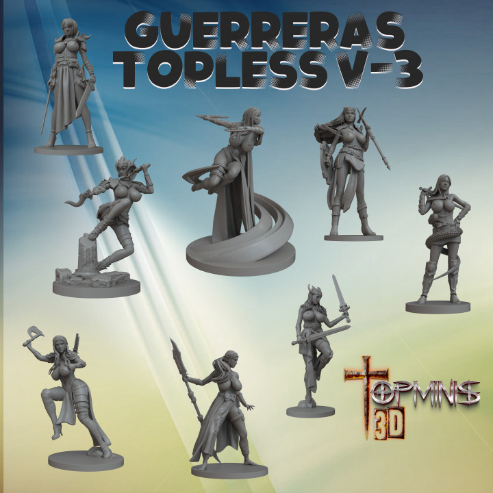 GUERRERAS V3  DESNUDAS PARA JUEGOS DE ROLL TABLETOP RPG image