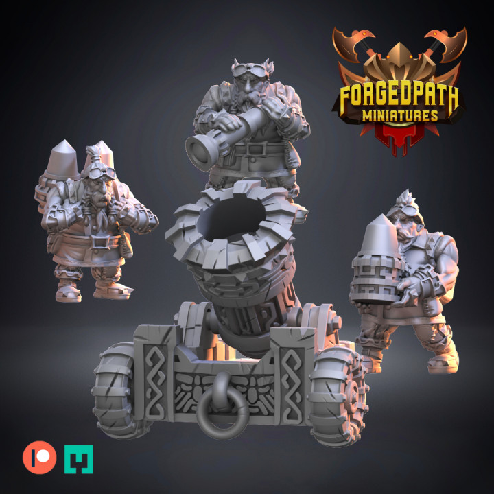 3d Printable White Beards Pirates Dwarf Pirates Bundle By Forged Path Miniatures 