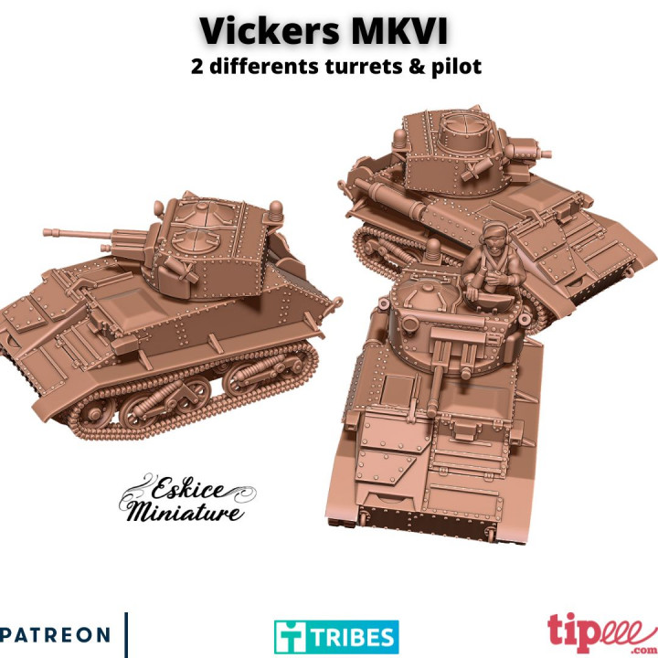 Vickers MKVI tank B & C - 28mm image