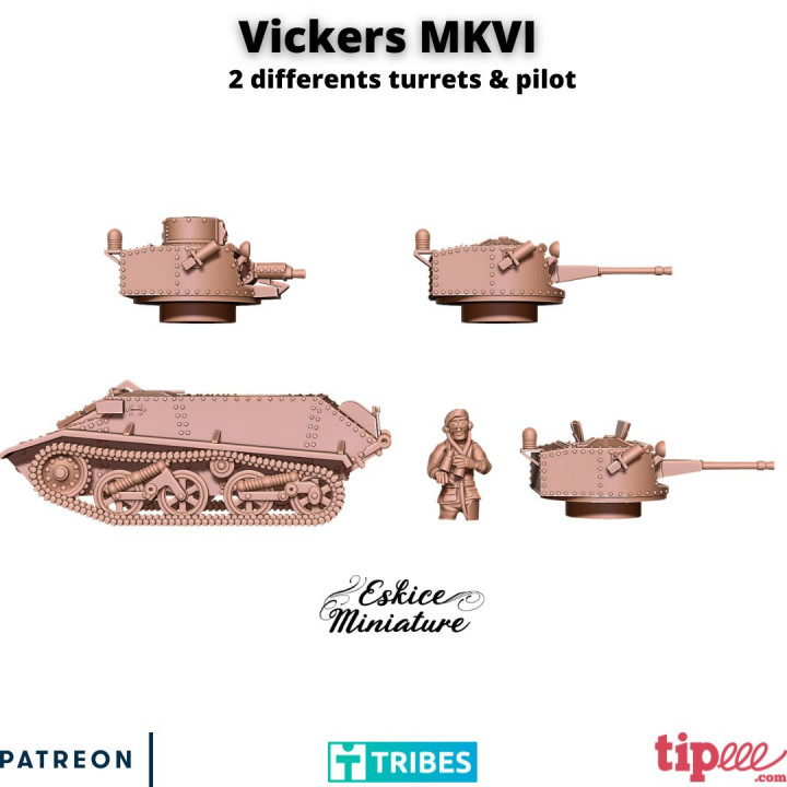 Vickers MKVI tank B & C - 28mm image