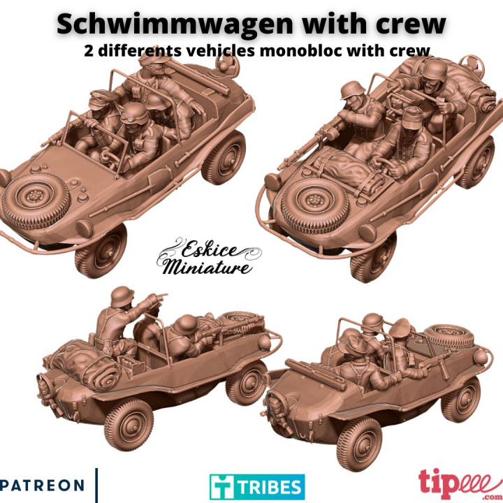 Schwimmwagen with crew - 28mm image