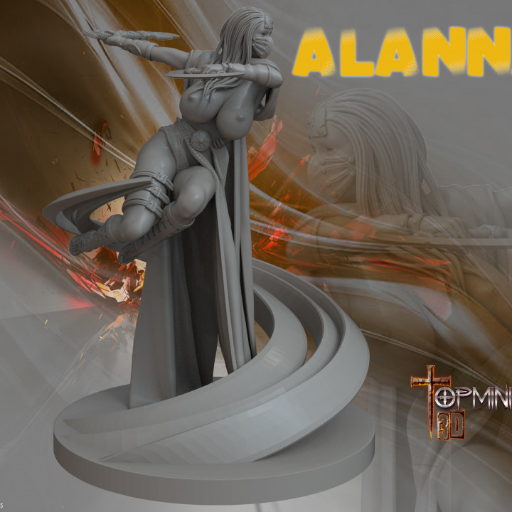 GUERRERA DESNUDA PARA JUEGOS DE ROLL TABLETOP RPG