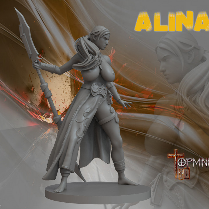 GUERRERA DESNUDA PARA JUEGOS DE ROLL TABLETOP RPG
