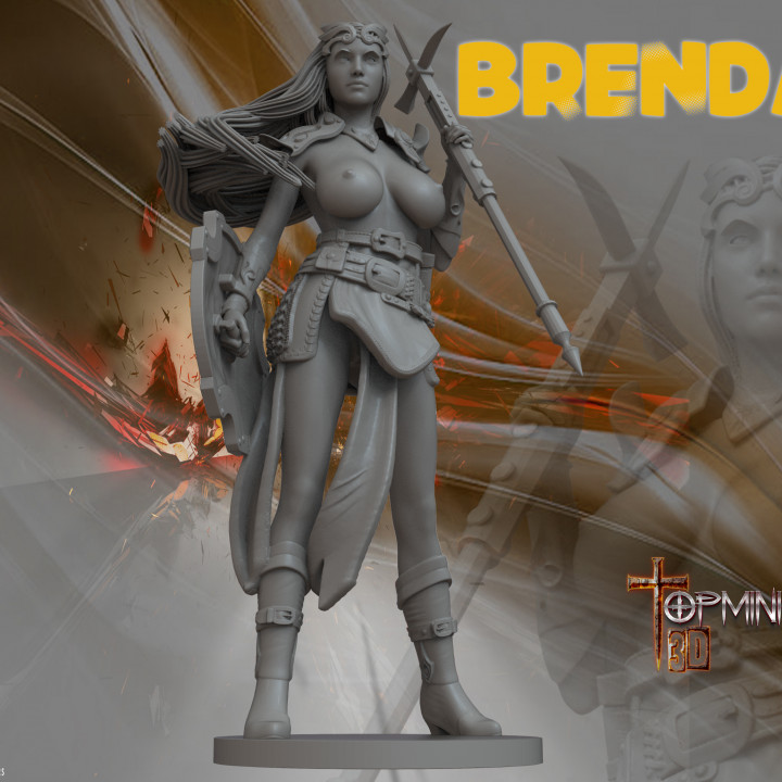 GUERRERA DESNUDA PARA JUEGOS DE ROLL TABLETOP RPG