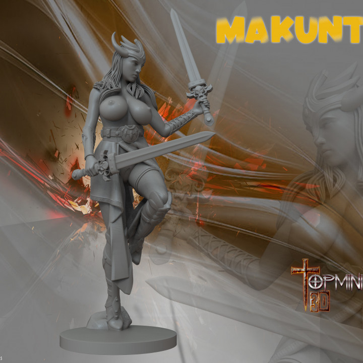 GUERRERA DESNUDA PARA JUEGOS DE ROLL TABLETOP RPG