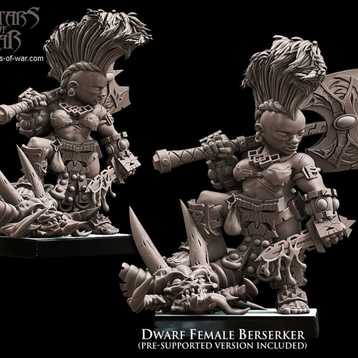 Dwarf Female Berserker with great weapon