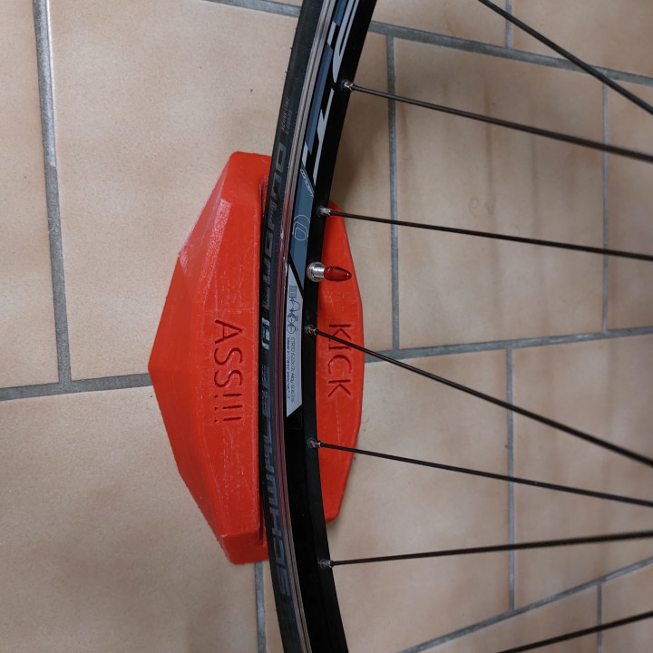 Bike front wheel support for home training image