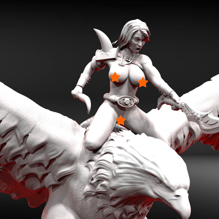 The Queen and the Eagle - - Warrior & Nude Version 32MM image